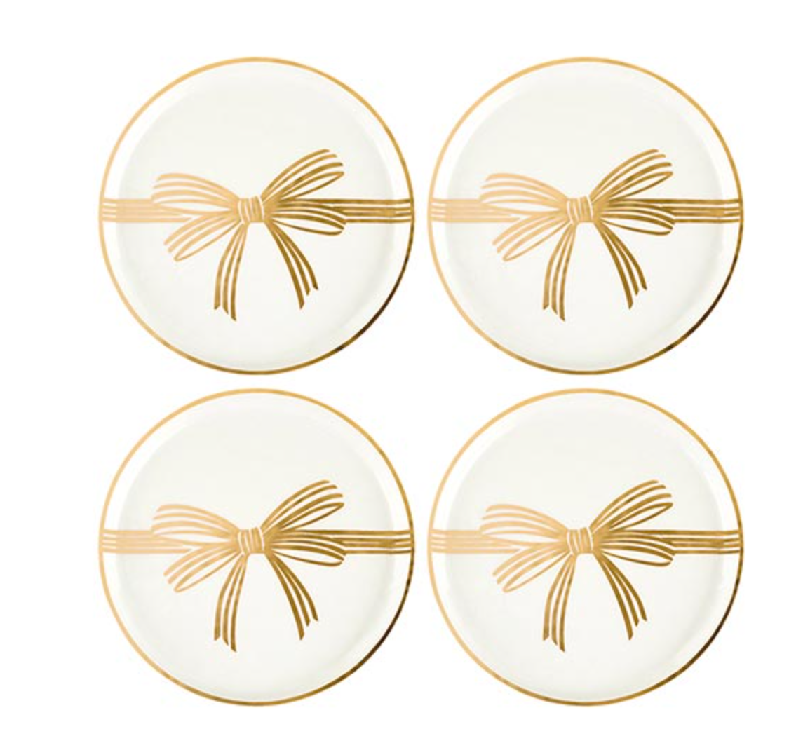 Bow Appetizer Plates-Set of 4