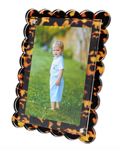 Load image into Gallery viewer, Lucite Tortoise Scalloped Frame
