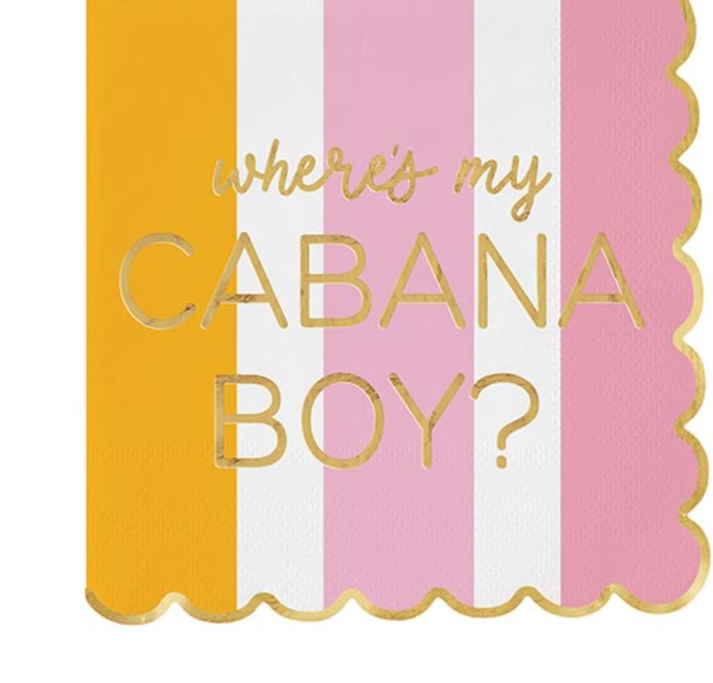 Cocktail Napkins - Where's my Cabana Boy?
