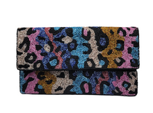 Load image into Gallery viewer, Beaded Clutch Bag- Classic and Modern Cheetah
