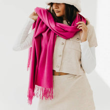 Load image into Gallery viewer, Cashmere Essential Soft Solid Scarf
