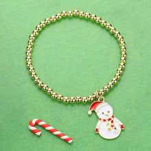 Load image into Gallery viewer, Christmas Stretch Gold Bead Bracelets
