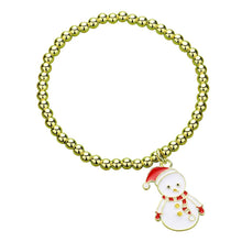 Load image into Gallery viewer, Christmas Stretch Gold Bead Bracelets
