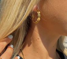 Load image into Gallery viewer, Carly Daisy Hoop Earrings

