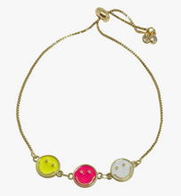 Load image into Gallery viewer, Daley Gold Slider-Smile Chain Bracelet
