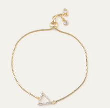 Load image into Gallery viewer, Ari Gold Slider Bracelet- Diamond Triangle

