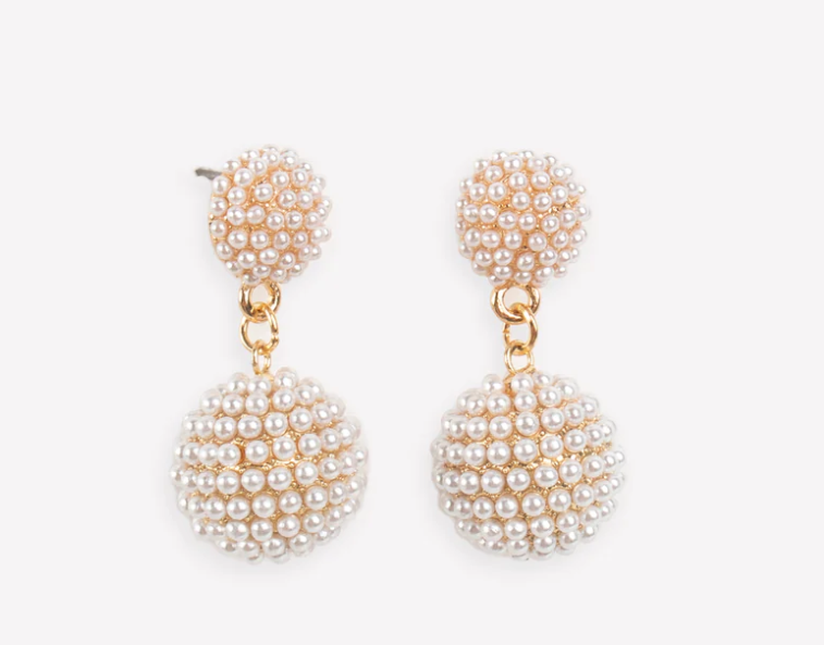 Pave Pearl Earrings