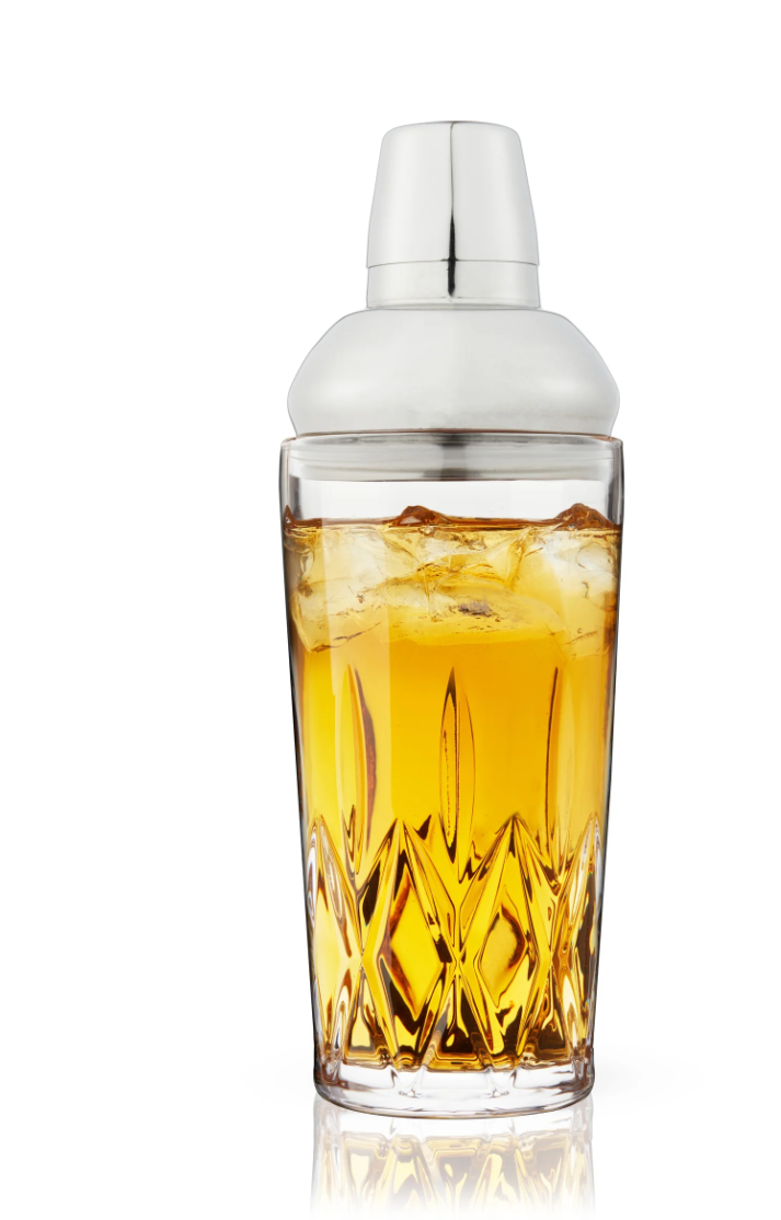 Vintage Inspired Crystal Cocktail Shaker