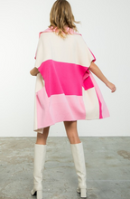 Load image into Gallery viewer, Pink Colorblock Knit Cardigan
