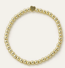 Load image into Gallery viewer, Gold Heart Beaded Ball Bracelet
