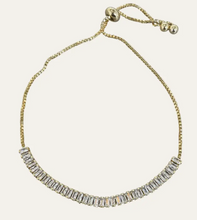 Load image into Gallery viewer, Baguette Crystal Slider Bracelet
