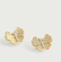 Load image into Gallery viewer, Butterly Stud Gold Earrings
