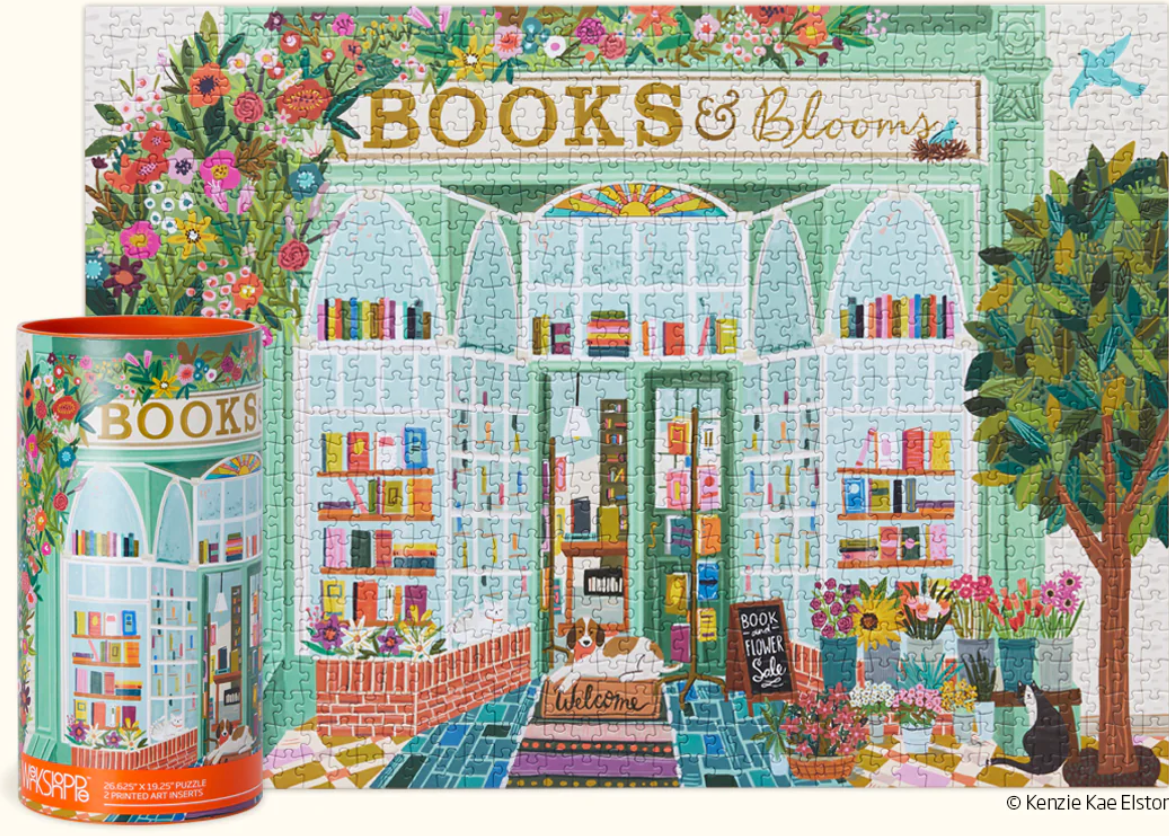 Books & Blooms 1000 Piece Puzzle