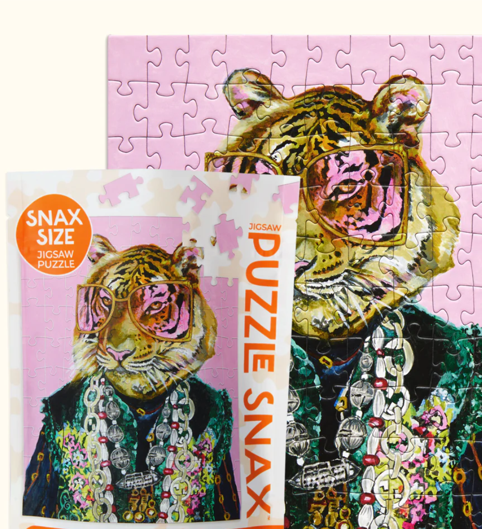 Cool Tiger Colored Glasses 100 Piece Puzzle