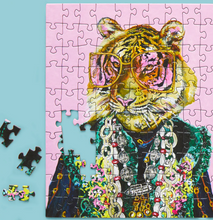 Load image into Gallery viewer, Cool Tiger Colored Glasses 100 Piece Puzzle
