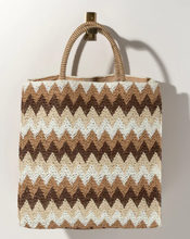 Load image into Gallery viewer, Neutral Chevron Tote
