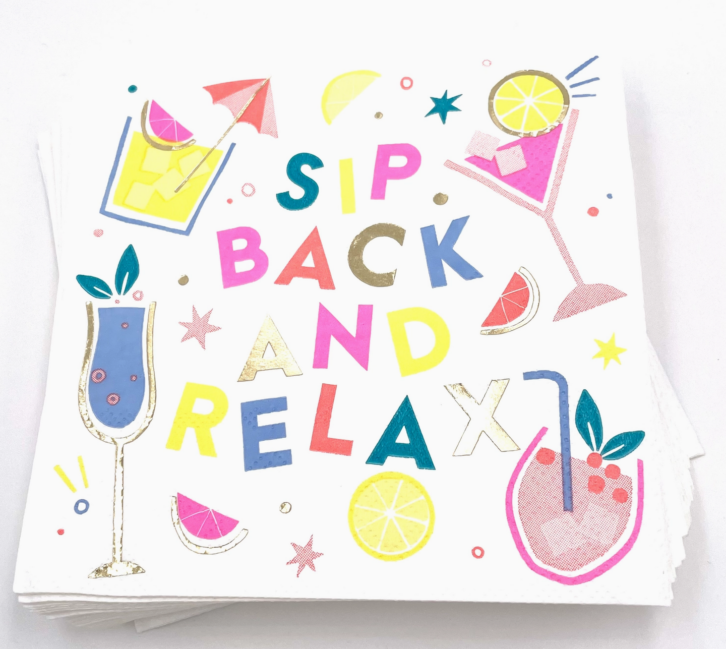 Cocktail Napkins -Sip Back and Relax