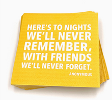 Load image into Gallery viewer, Cocktail Napkins - To Nights we will never remember
