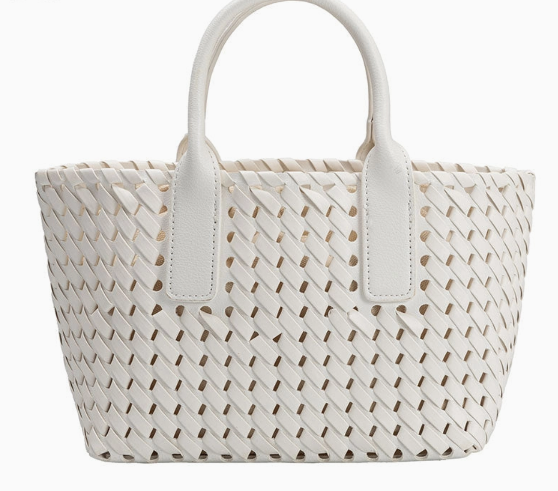 Kelly Green Woven Tote