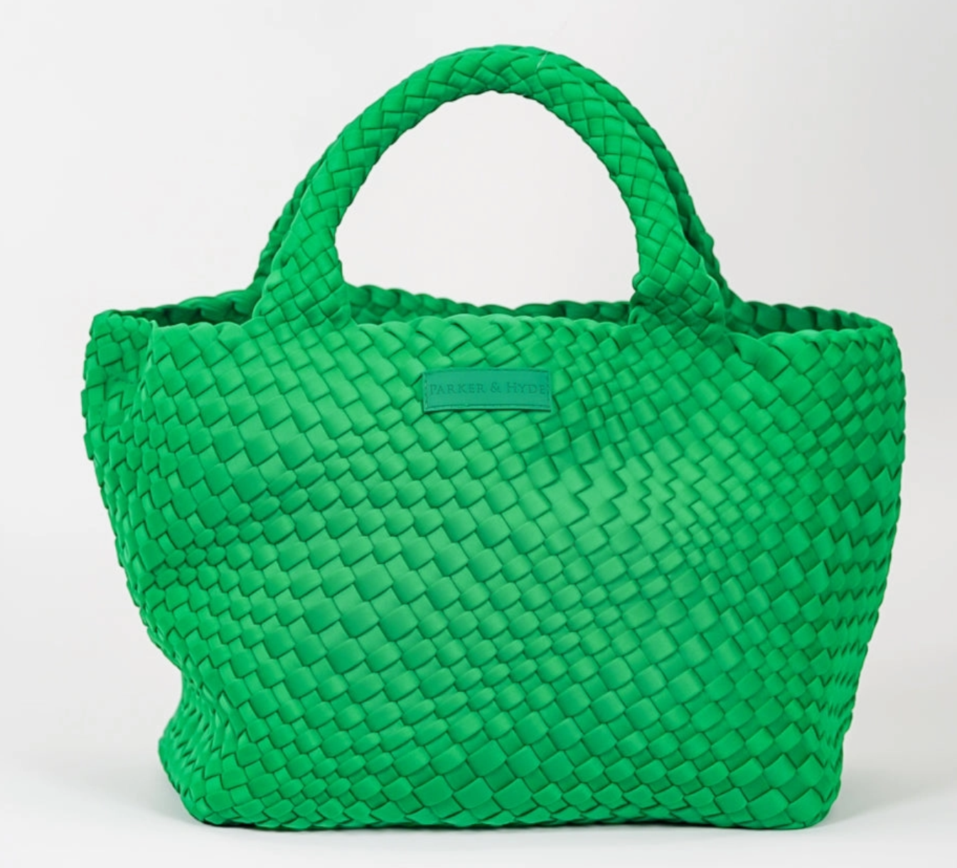 Kelly Green Woven Tote