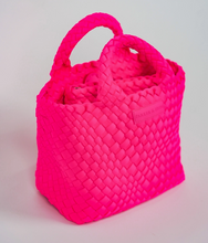 Load image into Gallery viewer, Neon Pink Woven Tote

