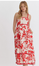 Load image into Gallery viewer, Red Floral Dress
