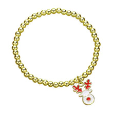 Load image into Gallery viewer, Christmas Stretch Gold Bead Bracelets
