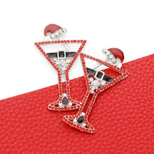 Load image into Gallery viewer, Santa Hat Cocktail Earrings
