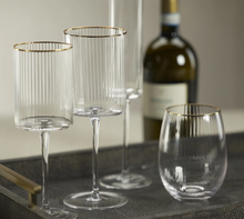 Load image into Gallery viewer, Wine Glass with Gold Rim
