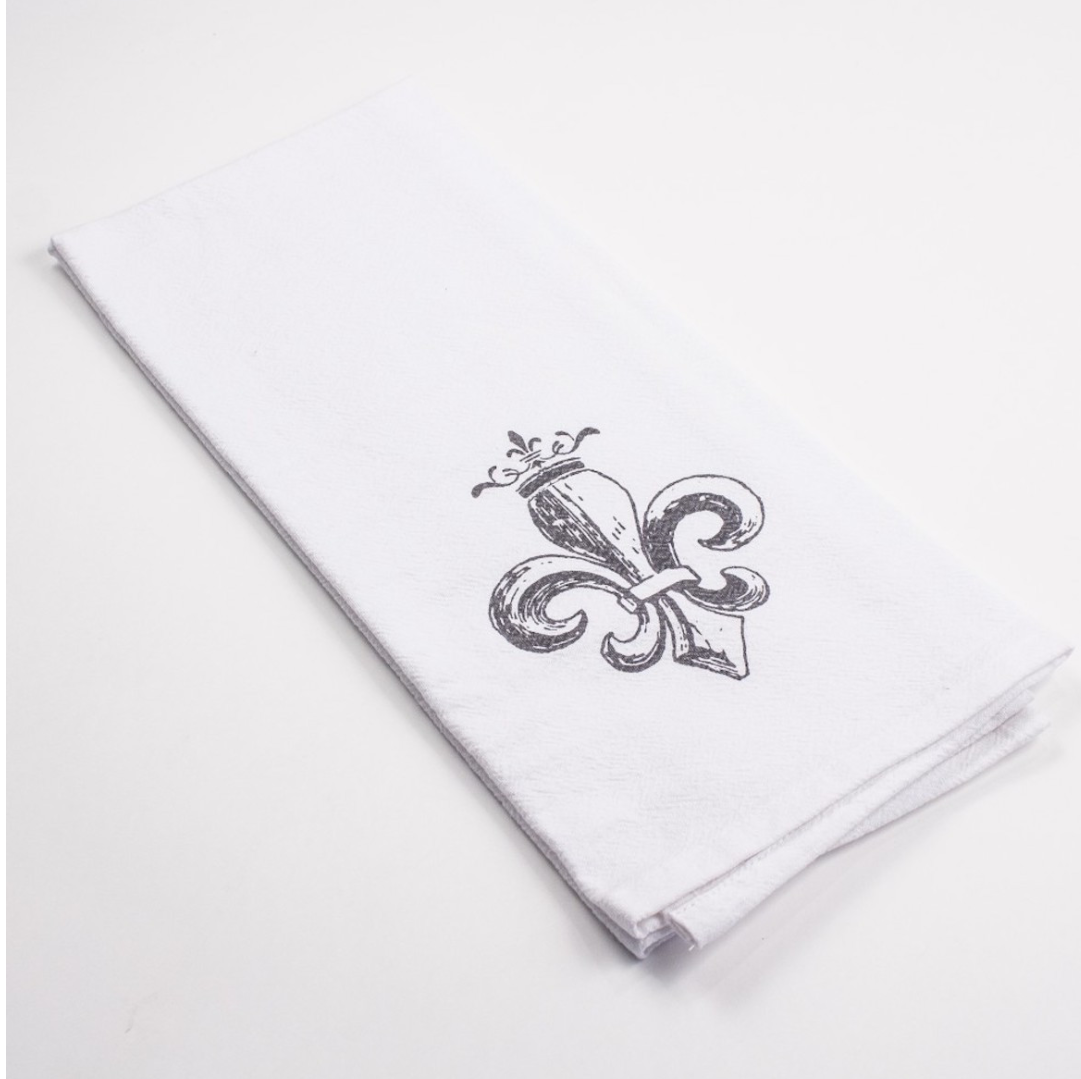 Fleur-de-Lis with a Crown Kitchen Towel