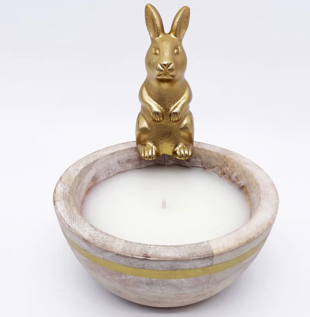 Gold Rabbit Candle