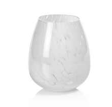 Load image into Gallery viewer, White Confetti Blown Glass Vase
