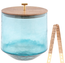 Load image into Gallery viewer, Catalina Ice Bucket with Raffia Tongs
